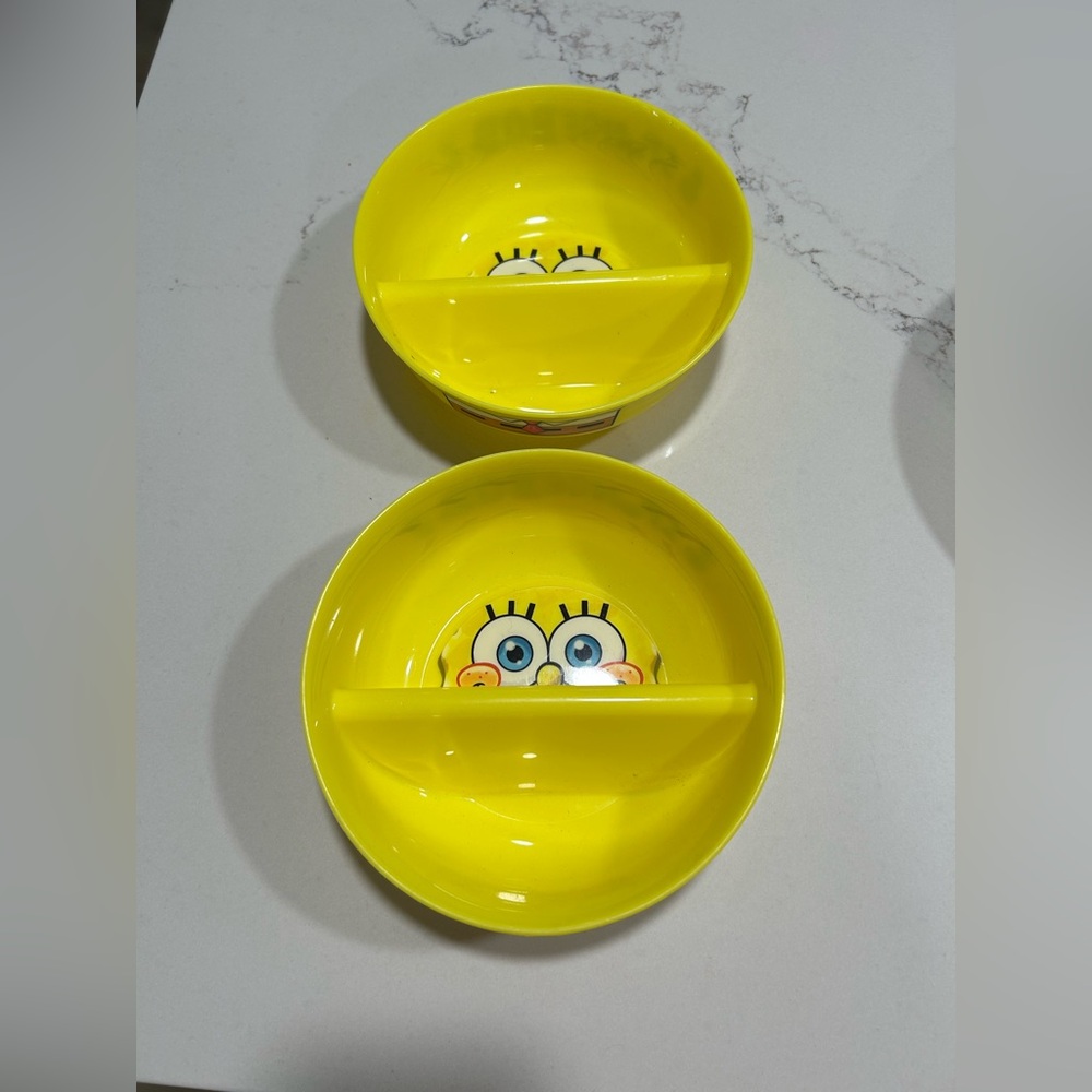 NEW Set of 2 Sponge Bob Just Crunch Anti-Soggy Cereal Bowl Nickelodeon